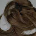 SEIKEA Long Ponytail Extension Straight Wrap Around Clip in Ponytail Hair Extensions Natural Soft Synthetic Hairpiece for Women 35 Inch Dark Ash Blonde with Highlights