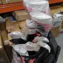 Precise M5 Womens Golf Clubs Full Set, Titanium Driver, S.S. Fairway, S.S. Hybrid, S.S. 5-PW Irons, Putter, Stand Bag, 3 H/C's, Golf Clubs Women Right Handed, Pink (Left Hand Petite Size -1")