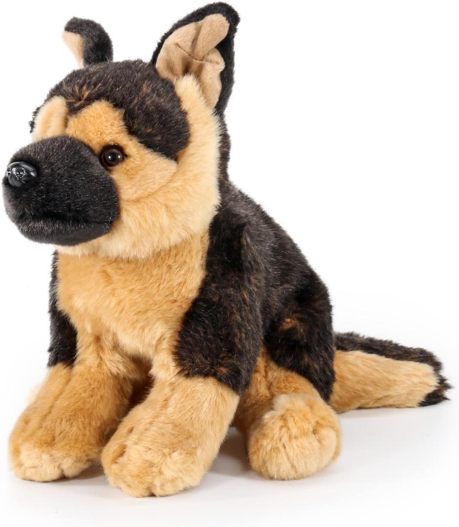 VANLINNY NEW German Shepherd Stuffed Animal, 16 Soft Realistic Dog Plush Toy for Boy and Girls, Huggable and Washable Non-Shedding Cuddly Toy, German Gifts for Kids, Birthday Xmas Gifts for Grandkids