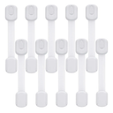 Goodv Child Safety Cabinet Locks - (10 Pack) Baby Proofing Latches to Drawer Door Fridge Oven Toilet Seat Kitchen Cupboard Appliance Trash Can with 3M Adhesive - Adjustable Strap No Drill No Tool