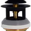 Westbrass Tip-Toe Integrated Overflow Bath Drain, Matte Black, D98R-62