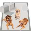 Gardner Pet 5XL 37"x54" Dog Pee Pads Extra Large, Super Absorbent & Leak-Proof Dog Potty Training Pads, Nop-Slip Bottom Puppy Pads, 50 Count Grey