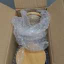 Livejun Glass Storage Jars Vintage Embossed Canisters Food Cereal Storage Containers with Bamboo Lid, Decorative Jars for Kitchen Counter,Pantry,Set 3Piece Glass Jars in 60 oz/40 oz/20 oz (Round)