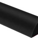 Duzzy 98 Inch Flexible Quarter Round Molding, Peel and Stick Silicone Rubber Trim Suitable for Wall Edge Floor Corner,Staircase Cabinet Edge Black