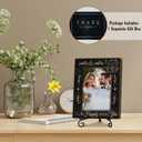 Mr & Mrs Wedding Picture Frame, Mr and Mrs Sign, Our Happily Ever After Photo Frame for 4x6 Photo, Engagement Picture Frames Gifts for Newlywed Couple, Wooden Wedding Frames with Stand for Table-A02, 8x5.7 inches