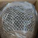 Arturesthome Woven Pendant Light, Modern Boho Hanging Lamp with Handwoven Rattan Shade, Farmhouse Coastal Pendant Light Fixtures for Kitchen Island, Dining Room, Bar, Foyer Hallway D 13.7in