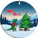 2025 Christmas Ornament  Well Shit Dinosaur Funny Holiday Ornament, Xmas Tree Decoration Gift