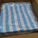 Preboun 24 Pcs Striped Beach Towels Bulk Oversized Pool Quick to Dry Bath Striped Towel for Hotel, Spa Hot Tub, Bath and Swim Summer, 28 x 60 Inches (Blue)