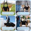 Shinylin Dog Carry Sling Emergency Backpack Pet Legs Support and Rehabilitation Dog Lift Harness Adjustable Lifting Straps Carrier for Senior Dogs Joint Injuries, Arthritis, Hiking, Skiing, Black(L)