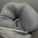 Cute Castle Pregnancy Pillows, Soft U-Shape Maternity Pillow with Removable Cover - Full Body Pillows for Adults Sleeping - Pregnancy Must Haves - Jumbo 57 Inch - Grey