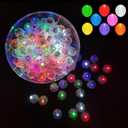 100pcs Multicolor LED Balloon Lights, Rainbow Colored Round Led Flash Mini Ball Lights for Paper Lantern Balloon, Indoor Outdoor Party Event Fun Birthday Party Wedding Halloween Christmas Decorations