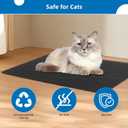 Cat Litter Mat for Indoor Cats Eva Double-Layer Litter Box Mat Washable for Easy Cleaning Cat Rug Collects Litter and Prevents Liquid Leakage (Black, 23.615.7inch)