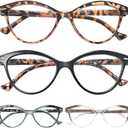 HEEYYOK 1.25 Readers For Women Small Face Womens Reading Glasses Cat Eye 4-Pack Cheaters Reading Glasses Comfort Spring Hinge