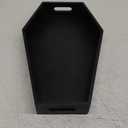 Chunful Wood Coffin Tray Halloween Black Charcuterie Board Coffin Serving Trays Wooden Coffin Spooky Gothic Home Table Decor(16.5 Inch)