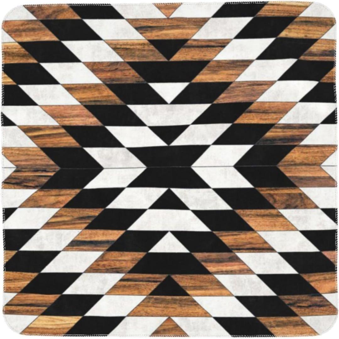 Tribal Aztec Western Wooden Baby Stuff Baby Swaddle Blanket Newborn Throw Wrap Blankets Cover Soft Breathable for Girls Boys Infant Toddler