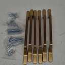 Goo-Ki 6 Pack Brushed Bronze Cabinet Handle Drawer Pulls - 5.04"(128mm) c-c Dark Gold Modern Bar Handles Pull Kitchen Hardware for Dresser Cupboard Bathroom Wardrobe, 1751BB-128