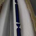 1 Pcs 8" x 36" Entry Door Glass Insert with Low-e Clear Glass Raised Frame White Exterior Front Door Sidelite Window Inserts Replacement Kit for Home Improvement (Nickel Caming)