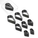 uxcell Leather Teardrop Shape Punch Cutter Set 8 Sizes Leather Hollow Cutter Kit Durable Punch Die Kit Carbon Steel Leather Punch Tool for Canvas Strap Belt Leathercraft Working 8pcs