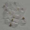 11 PCS Clear Fillable Discs, 3.15 Inch Gold Cap Clear Plastic Flat Ornaments, Clear Plastic Fillable Ornament Ball for DIY Craft Projects, Wedding, Christmas, Party
