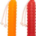 Dog Float Toy - Interactive Training Bumper & Fetching Retrieving Dog Water Toys Dummy Outdoor - Lightweight for Float on The Water Pool Fetch Rope Pet Toys for Small, Medium, Large Dogs (Orange and Red)