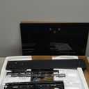 TAVR Universal Floor TV Stand Base for 32-75 Inch TVs up to 110 Lbs with Swivel Height Adjustable Mount, Black Tempered Glass Base for Media Storage and Space Saving