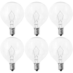 40 Watt E12 Candelabra Base Round Bulbs,G50 Light Bulbs for Full Size Scentsy Warmer,Ceiling Fans With Lights,Chandelier,Decorative Vanity Lights,Sconce,120V Globe G16 1/2 Bulb,2700K Warm White , Only 4 pack