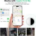 Air Tracker Tag Works with Apple Find My (iOS Only) Includes Replaceable Battery, Bluetooth Smart Item Locator Key Finder for Keys, Luggage, Wallet, Pet, Car, Bike (White, 4-Pack)