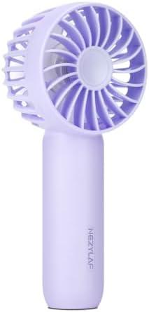Nezylaf Mini Handheld Fan,Portable Fan Rechargeable with 3 Speeds,Travel Essential Summer Accessory for Women: Hand fan for, Makeup, Eyelash, and Face Cooling, Set of 5