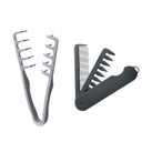 Voluminous Wide-Toothed Hair Comb Travel Folding Design Wide Fine-Toothed Dual-Purpose Set Men's Fluffy Texture, ABS Plastic with Textured Grip