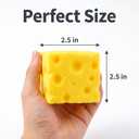 Yellow Cheese-Shaped Squishy Toy, Adult Stress Ball, Soft Creative Toy, Soft Silicone Sensory Toy, Themed Cheese-Shaped Soft Silicone Toy, relieves Stress, Promotes Relaxation
