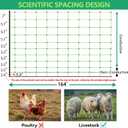 Electric Fence Netting, 42.5" H x 164' L, Portable Livestock Nets Mesh for Hog, Dogs, Deer, Goats, Larger Animals Electric Fencing for Backyards, Homesteaders, Farms, Ranches, Gardens