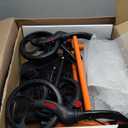 Foldable Walker for Seniors, Rollator Walker with Seat for Seniors, Ergonomic Arc Seat & 6" Ultra Backrest, 8" Big Wheels for All Terrain, Dual Height Adjustment, Lightweight (Deep Orange)