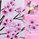 6FT Lighted Cherry Blossom Tree - Faux Artificial Light Up Cherry Blossom Trees with 112 Lights, 336 Lush Flowers, Timer, Remote 8 Modes Pink Tree for Spring Wedding Party Indoor Outdoor Decor