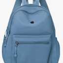 Mini Nylon Women Backpacks,11L Small Ladies backpacks Casual Lightweight Women Shopping Travel Daypack (Light Blue)