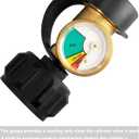 DOZYANT Propane Tank Gauge Level Indicator Leak Detector Gas Pressure Meter Universal for RV Camper, Cylinder, BBQ Gas Grill, Heater and More Appliances-Type 1 Connection