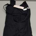 MOOSLOVER Women Strappy Backless One Piece Jumpsuits Tummy Control Padded Workout Rompers (Small, #1 Black)