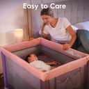 Pamo Babe Pack and Play with Bassinet, Pink Portable Playard for Baby