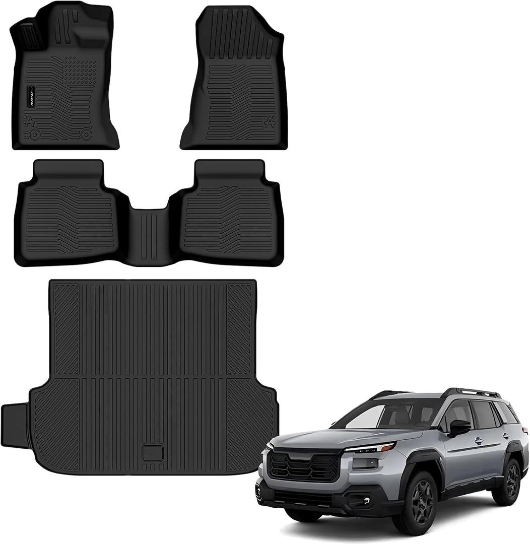 Auxko All Weather Floor Mats Cargo Mat for Subaru Outback 2026 All Season TPE Accessories Guard Odorless Anti-Slip Floor Liners Trunk Mat for Subaru Outback 2026