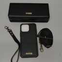 CaseMe for iPhone 15 Pro Max Wallet Case with RFID Blocking Card Holder for Woman, 2-in-1 Slim Detachable Phone Cases & PU Leather Crossbody Strap Zipper Purse Bag for iPhone 15 Pro Max 6.7", Black