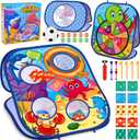 Animal Bean Bag Toss Game Toy Outdoor Toss Game, Family Party Party Supplies for Kids, Gift for Boys Birthday or Christmas for Toddlers Ages 3 4 5 6 Year Old (Ocean)