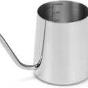 350ml Small Watering Can for Indoor Plants, 12oz Mini Plant Watering Pot with Long Spout and Handle, Silver Tiny Stainless Steel Watering-Can for Outdoor Indoor Plants Flower Garden