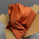 MIULEE Velvet Curtains 84 inches 2 Panels - Luxury Burnt Orange Blackout Curtains for Bedroom Living Room Thermal Insulated Super Soft Window Drapes Rod Pocket & Back Tab, Terracotta Rust Fall Decor