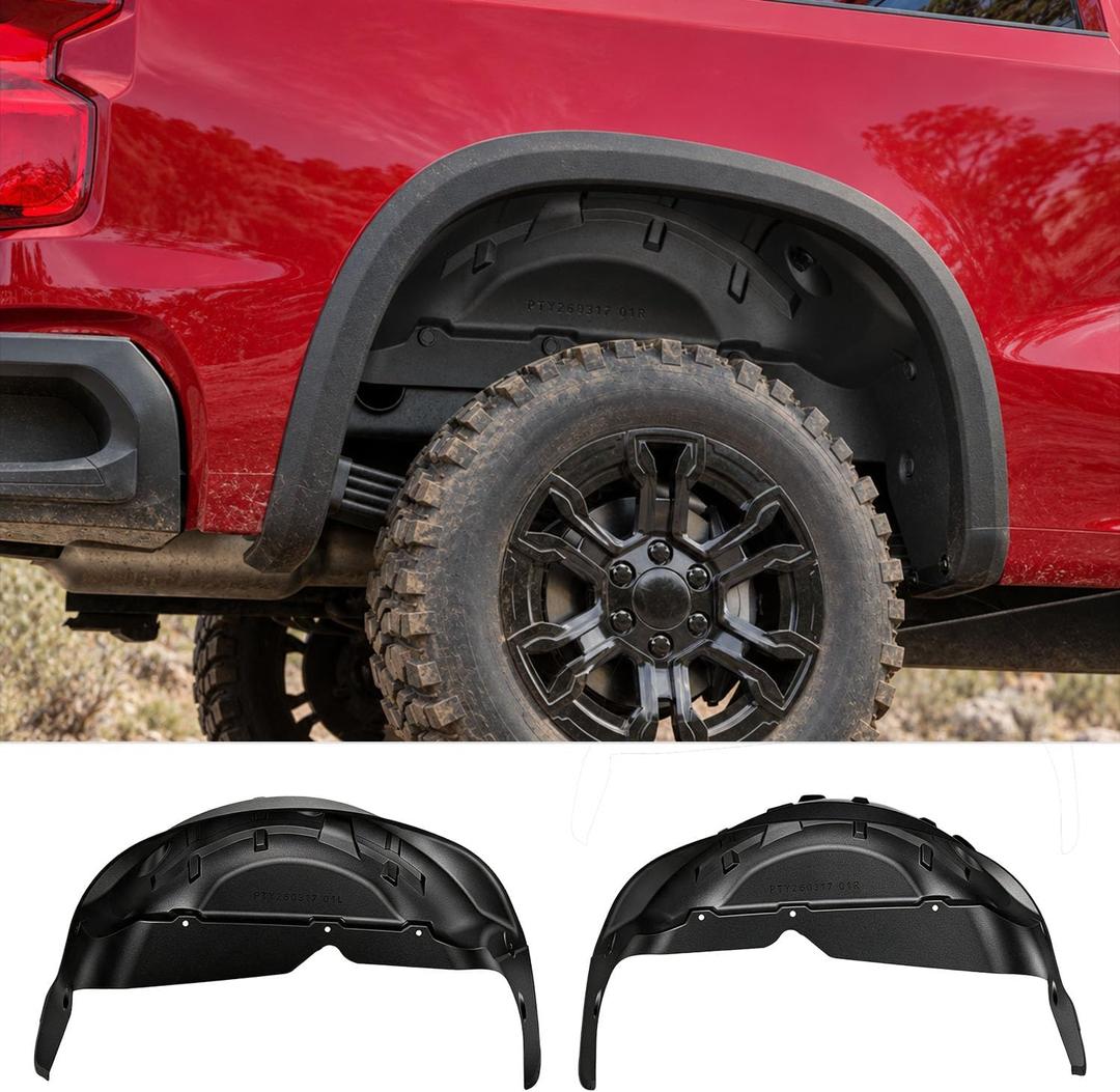 Rear Wheel Well Guard Compatible with 2019-2026 Chevy Silverado
