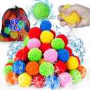 LQYoyz 60 Pcs Reusable Water Balloons for Kids