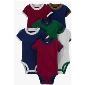 Simple Joys by Carter's Baby-Boys 6-Pack Short-Sleeve Bodysuit 9 Months