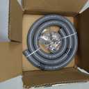 Electrical Conduit Kit 1/2'' 4FT Grey Electrical AC Whip Kit, Liquid-Tight Flexible Electrical Conduit with 90 Degree and Straight Connector Fittings