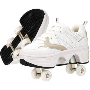 CHSSIH Roller Skate Shoes for Girls, Kids, Women, Men & Adults Retractable Shoes with Wheels | Pop-Out High Roller Skating Shoes That Turn Into Sneaker Skates