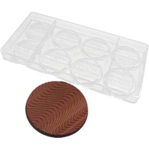 Round Cookie Shape Polycarbonate Chocolate Mold Medal Chocolate Maker DIY Chocolate Mould