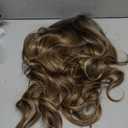 Brown mix Blonde Lace Front Wig for Women 13x4 Body Wave Synthetic Wigs Highlight Pre-plucked Long Wavy Wig 150% Density Heat Resistant Hair Replacement Wigs 26 Inch