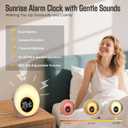 Sunrise Alarm Clock, White Noise Sleep Sound Machine for Bedroom, Wake Up Light with 30 Soothing Sounds, Dual Alarms, Snooze, Bedside Lamp, Christmas Gift for Baby, Adults, Heavy Sleepers